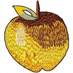 Apple Embroidery Design 4